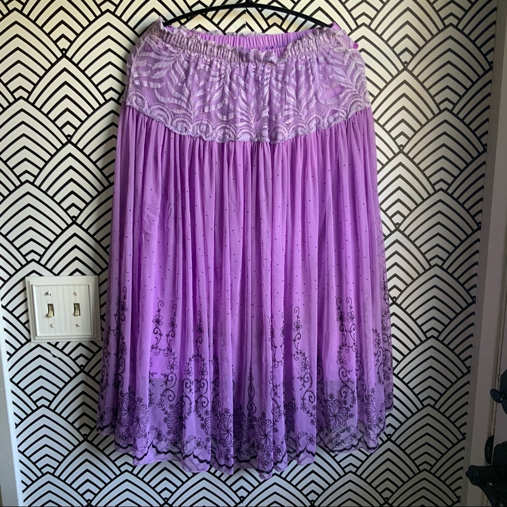 Purple lace skirt 90s-2000s vibe grunge fairy